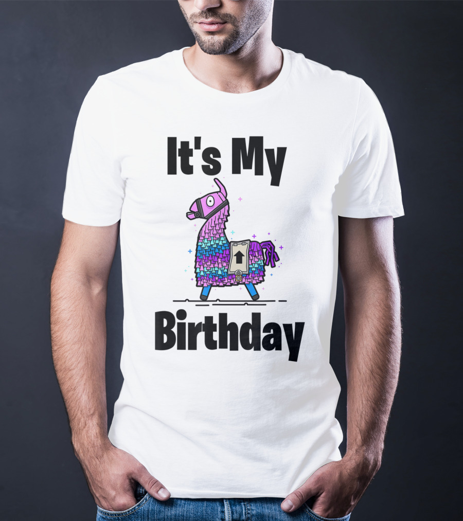 It's My Birthday Llama Purple Gamer Bday Gaming T-Shirt