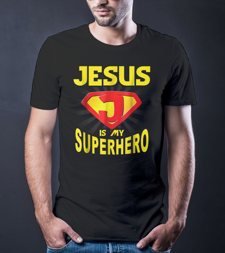 Jesus Is My Superhero Funny Christian Superman T-Shirt