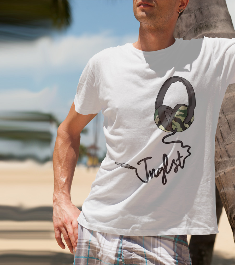 Jungle Music Junglist Drum And Bass Headphones Camo T-Shirt