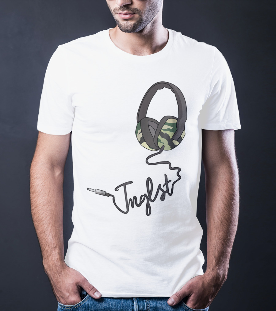 Jungle Music Junglist Drum And Bass Headphones Camo T-Shirt