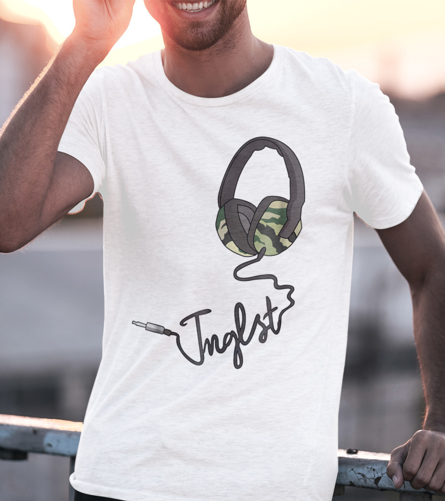 Jungle Music Junglist Drum And Bass Headphones Camo T-Shirt