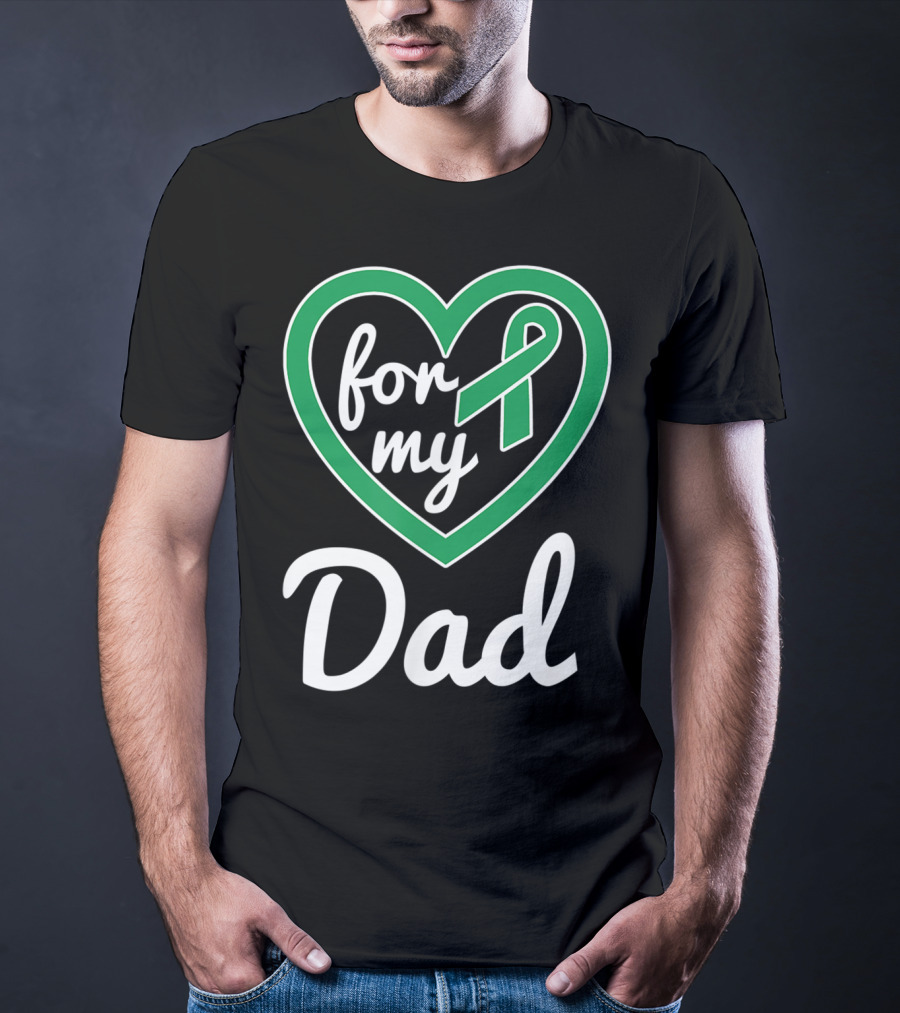 For My Dad Liver Cancer Ribbon Awareness T-Shirt