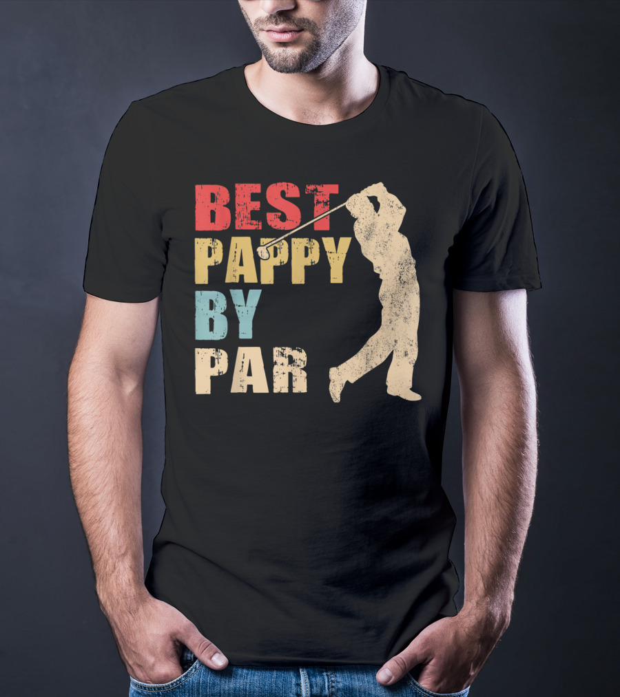 Best Pappy By Par Mens Father's Day Funny Golf Player T-Shirt