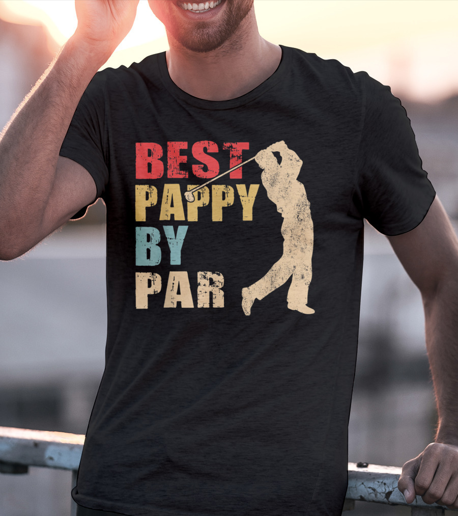 Best Pappy By Par Mens Father's Day Funny Golf Player T-Shirt