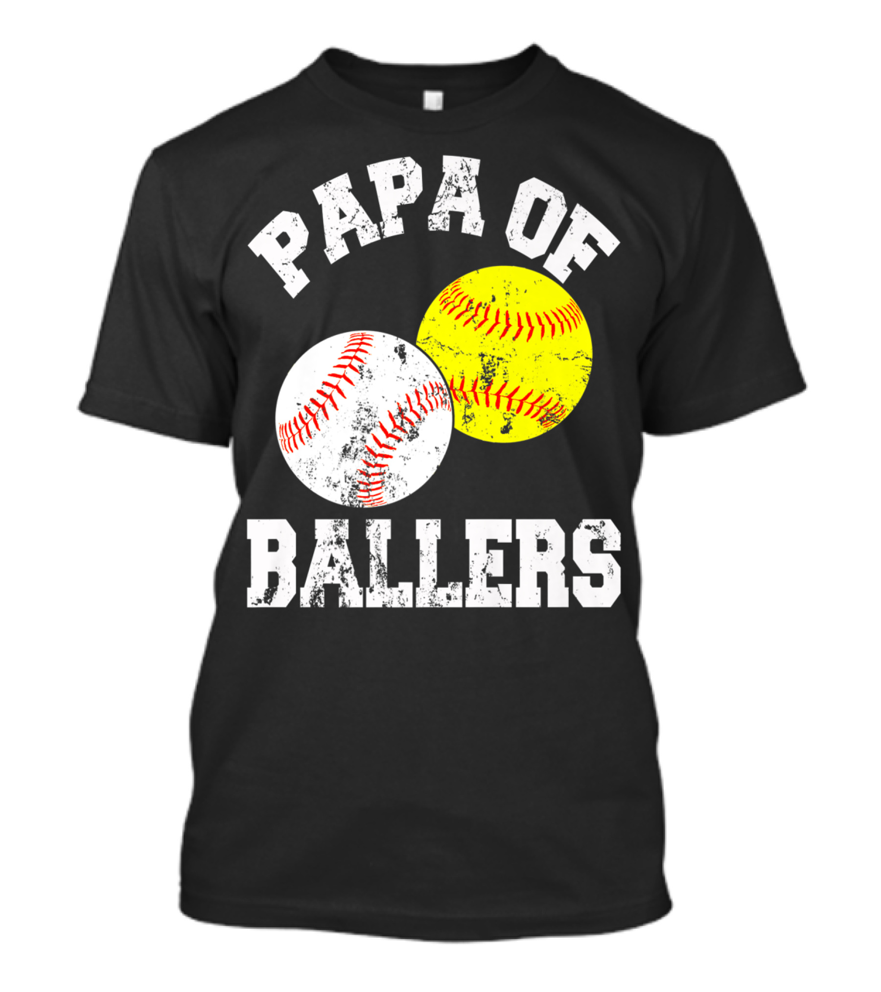 Papa Of Ballers Baseball Softball T-Shirt