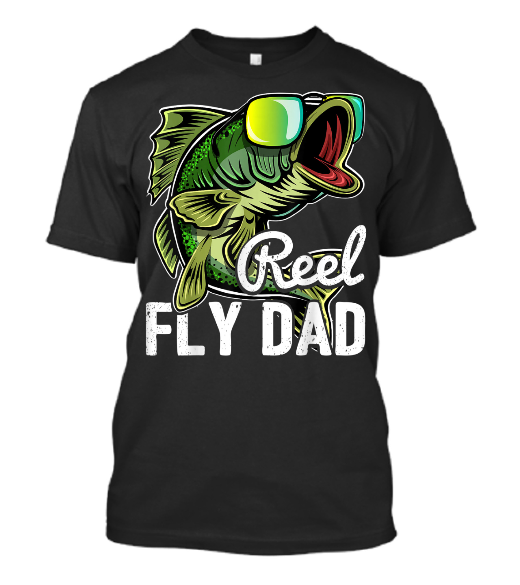 Reel Fly Dad Fishing Sunglasses Bass Fly Fishing T-Shirt