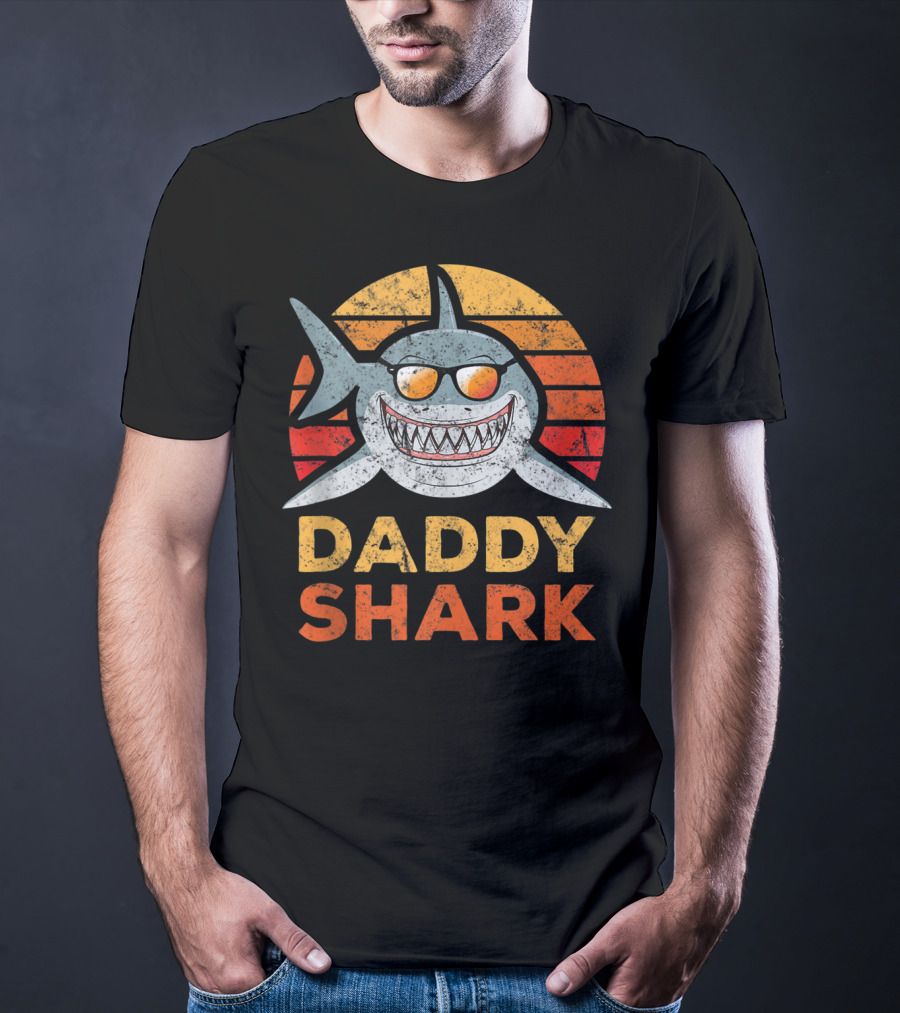 Daddy Shark Tropical Sunset T-Shirt