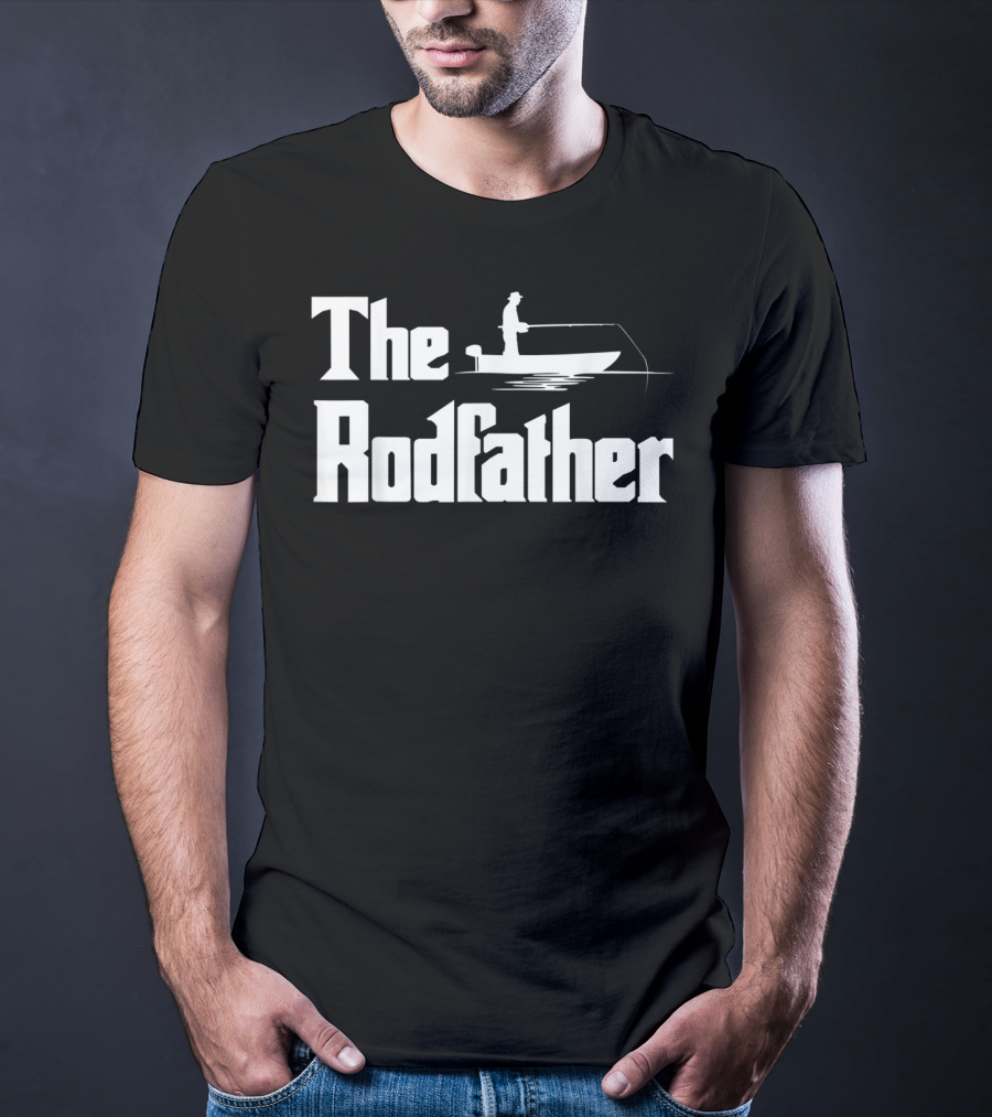 Mens The Rodfather Funny Fishing For Fisher T-Shirt