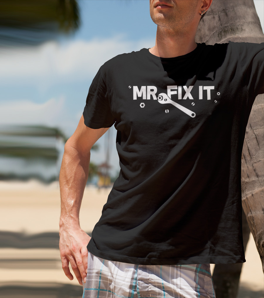 Mr Fix It Handyman Grandpa Wrench And Nuts T-Shirt