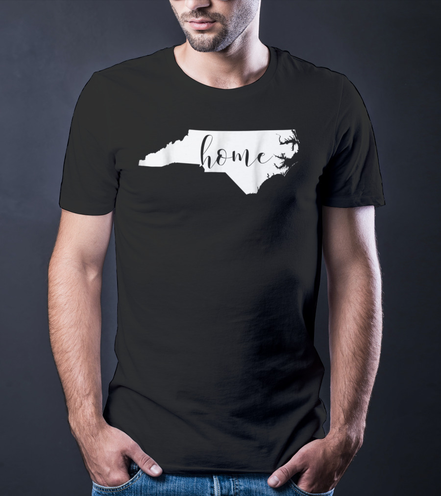 NC HOME North Carolina State Silhouette Home Script Womens Blouse Souther T-Shirt