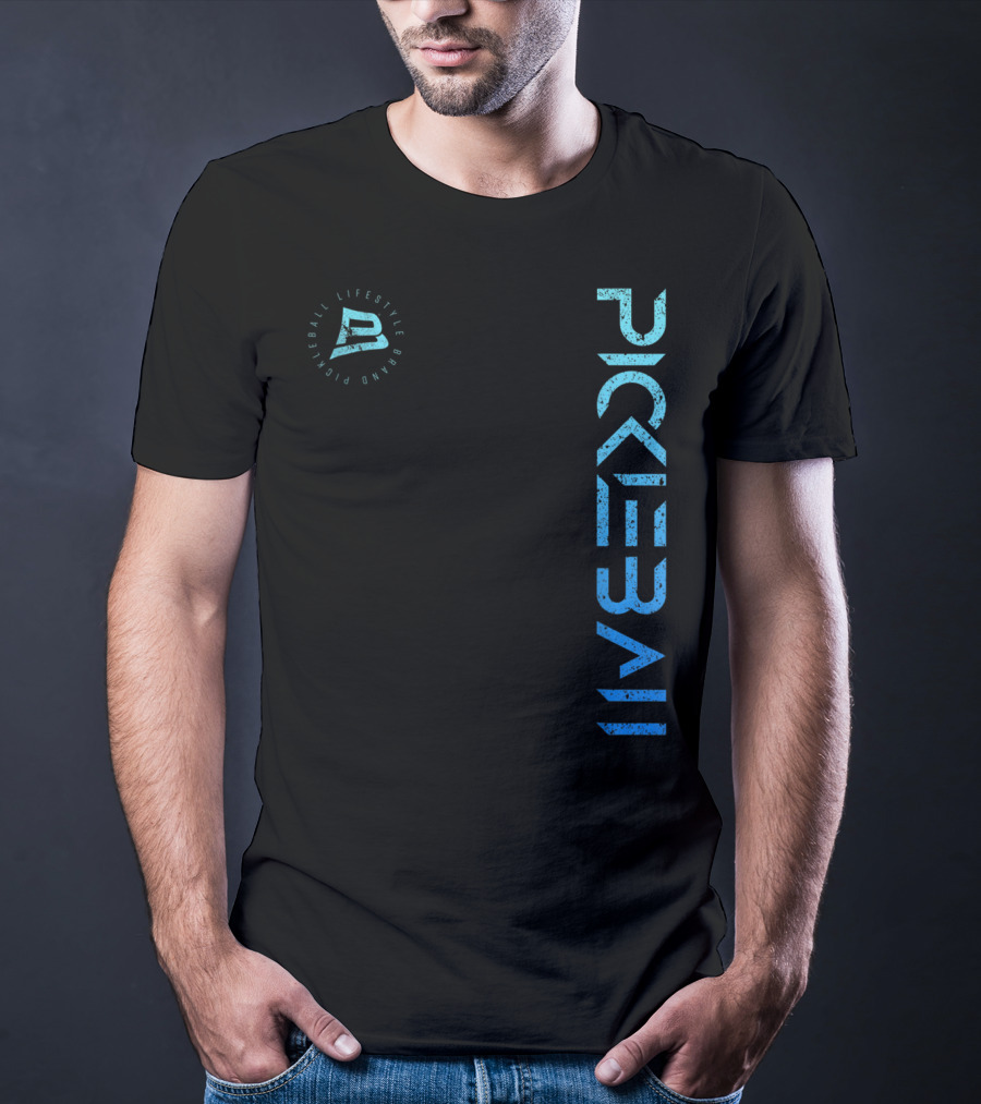 Pickleball Lifestyle Brand Distressed Blue Gradient T-Shirt