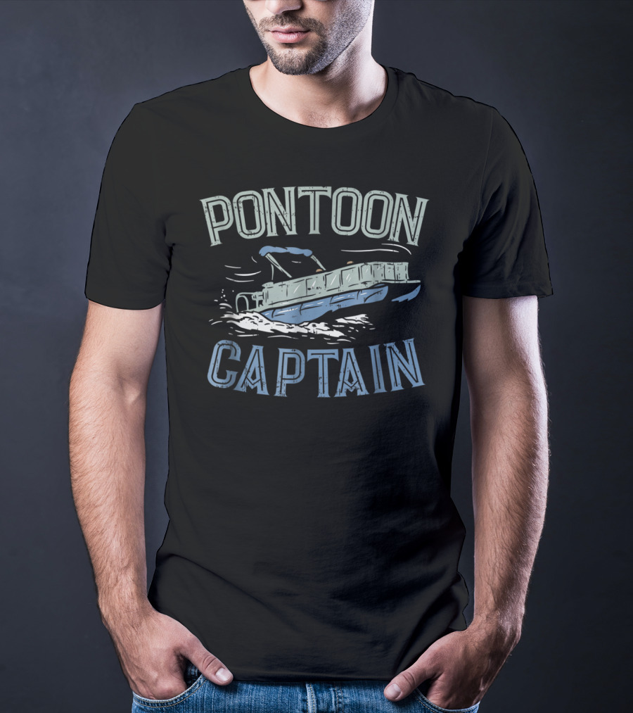 Pontoon Boat Captain Vintage Nautical Adventure T-Shirt