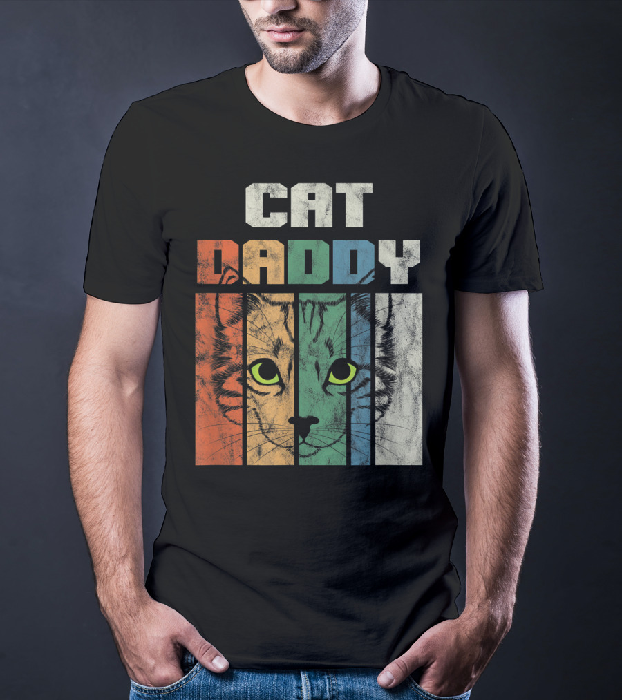 Retro Cat Daddy Cool Kitten Lover T-Shirt