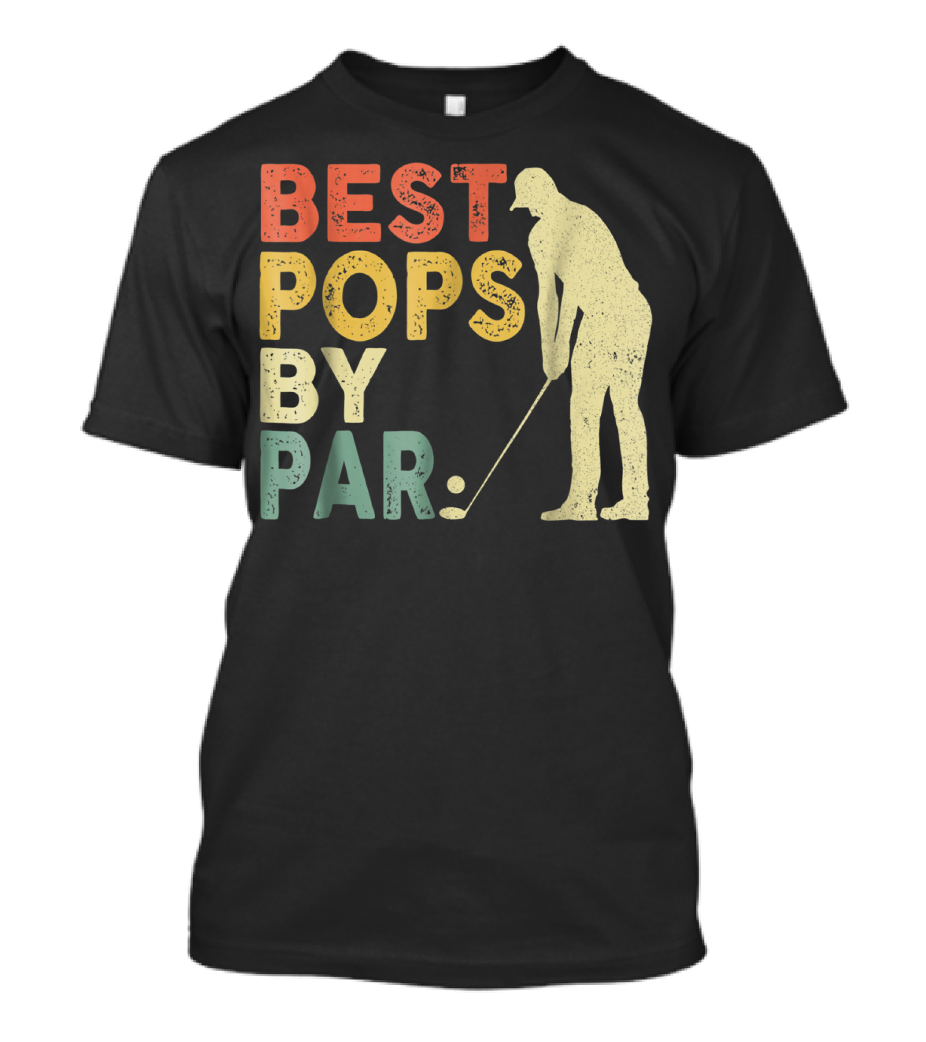 Best Pops By Par Golf Retro Vintage Golfer T-Shirt