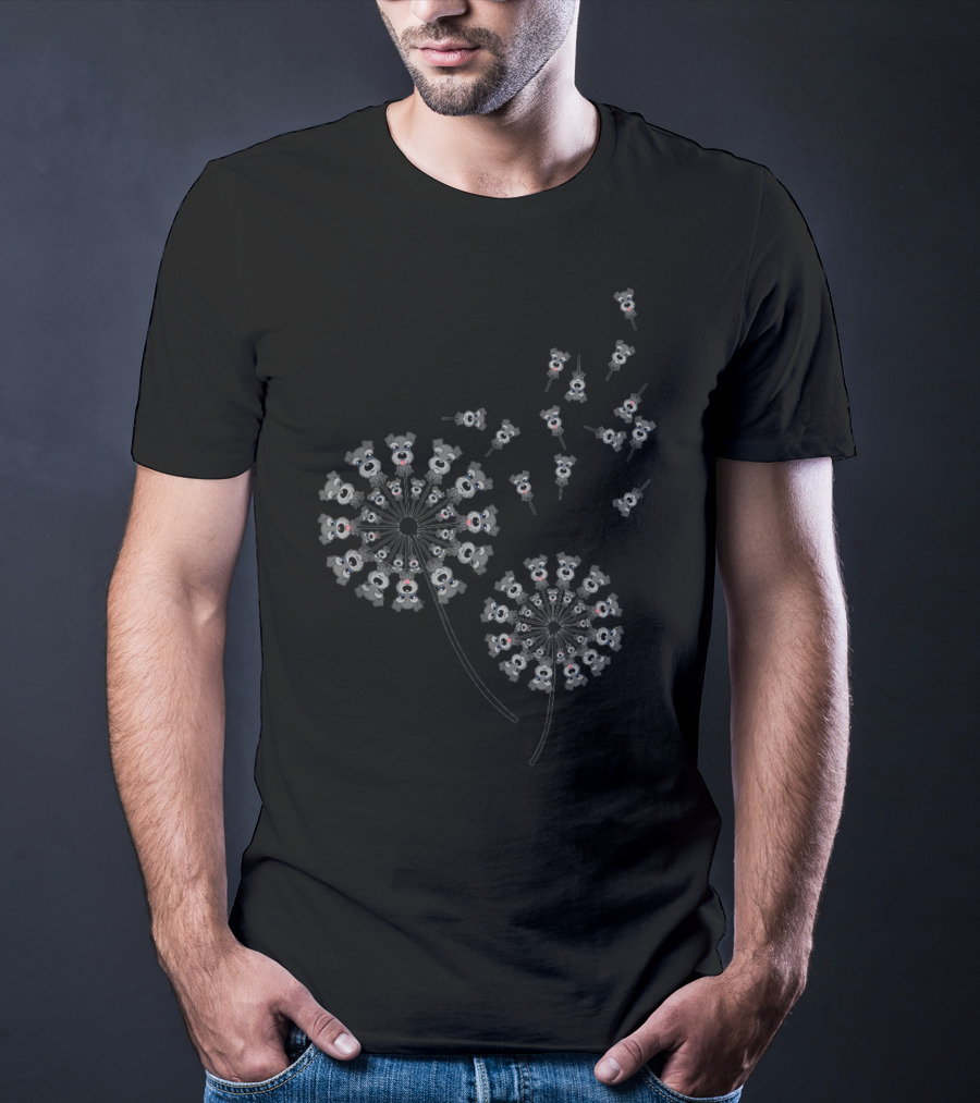Schnauzer Dandelion Blossom Schnauzer Dog T-Shirt