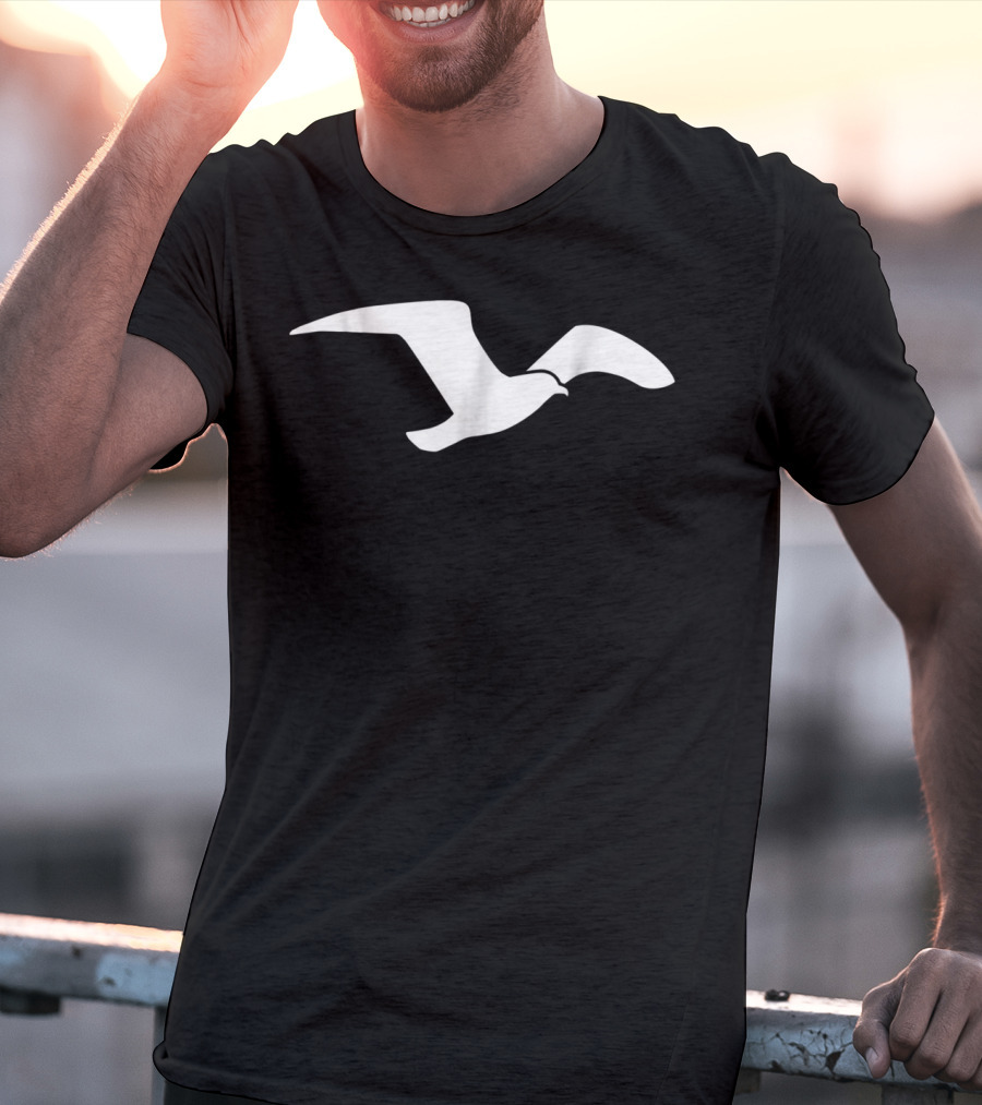 Seagull Silhouette Bird T-Shirt