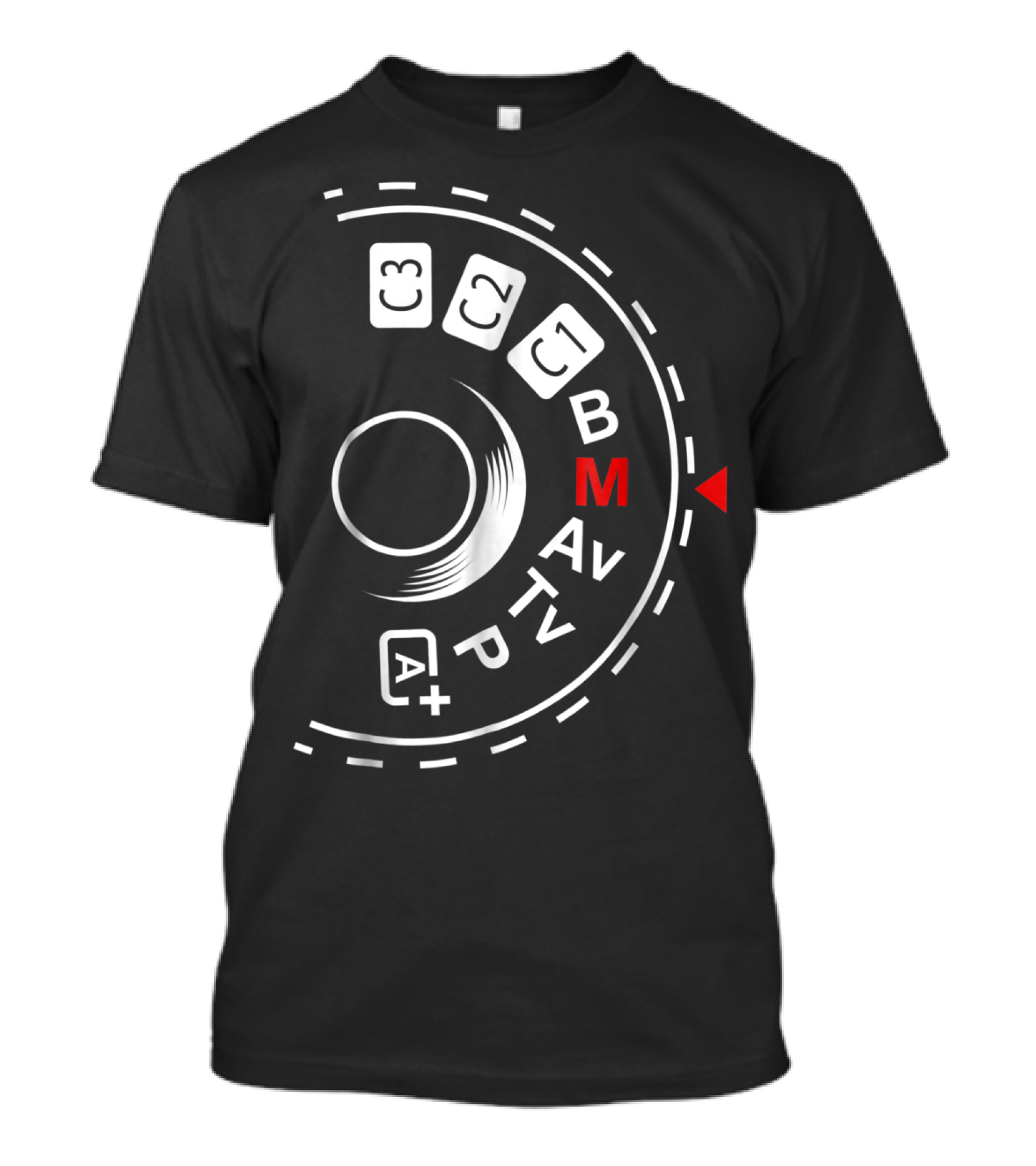 Photography Mode Dial B A M Av Tv P Iconography For Manual Shoot Enthusiasts T-Shirt