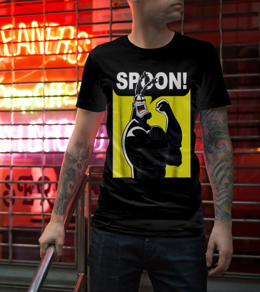 SPOON Tick Character Shouting Classic Comic T-Shirt