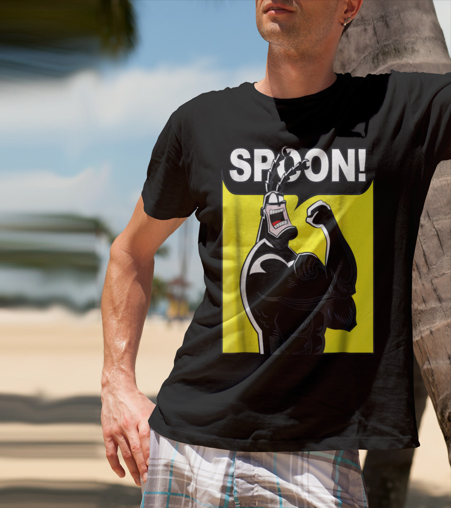 SPOON Tick Character Shouting Classic Comic T-Shirt