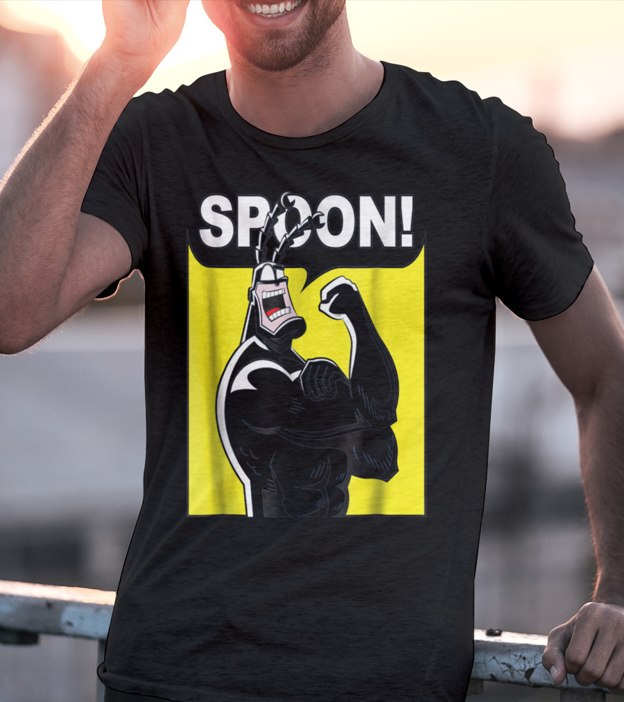 SPOON Tick Character Shouting Classic Comic T-Shirt