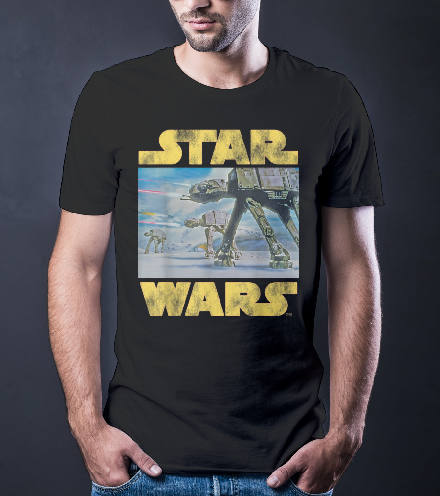 Star Wars Vintage Imperial AT-AT Battle Of Hoth Scene T-Shirt