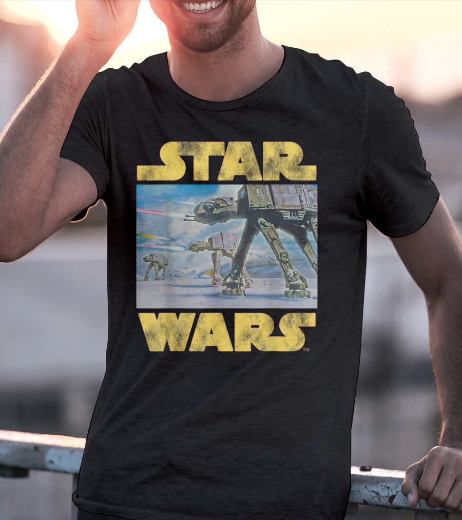 Star Wars Vintage Imperial AT-AT Battle Of Hoth Scene T-Shirt
