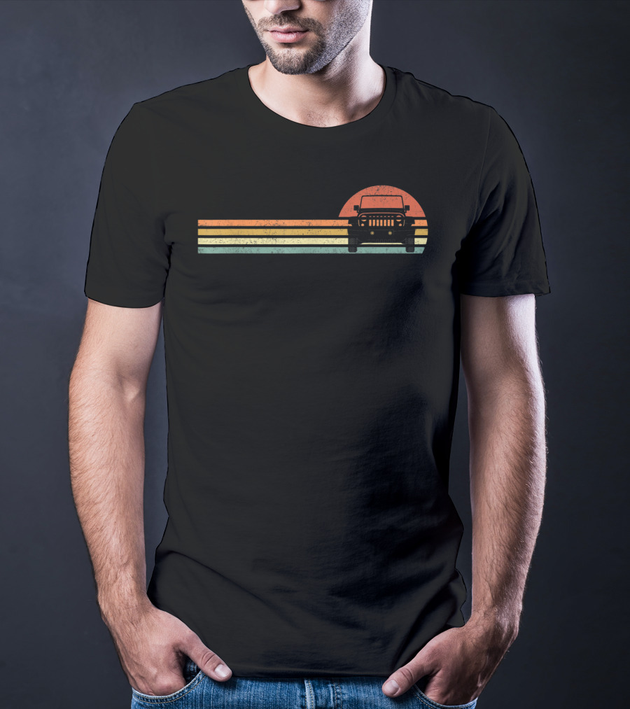 Retro Sunset Jeep T-Shirt