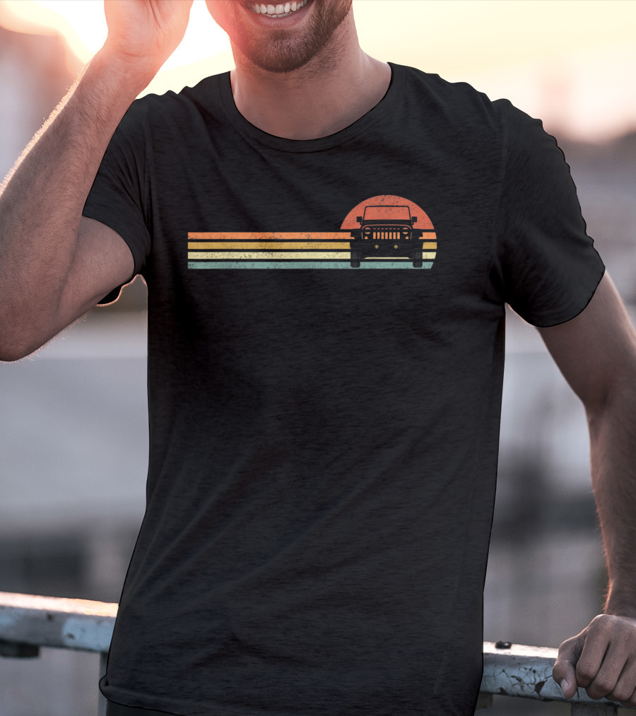 Retro Sunset Jeep T-Shirt