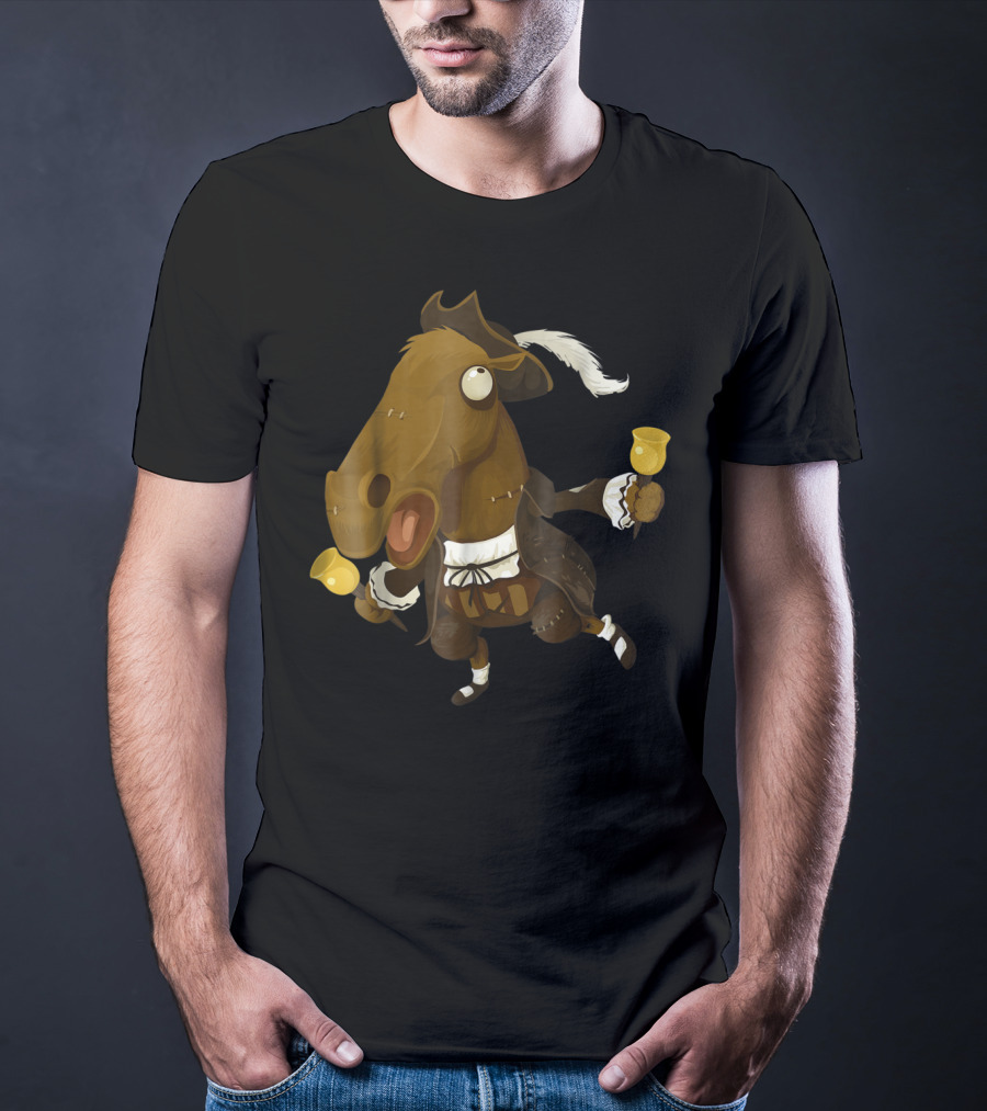 Funny Horse Joke For Horse Lovers Bell-Ringing 18th Century T-Shirt