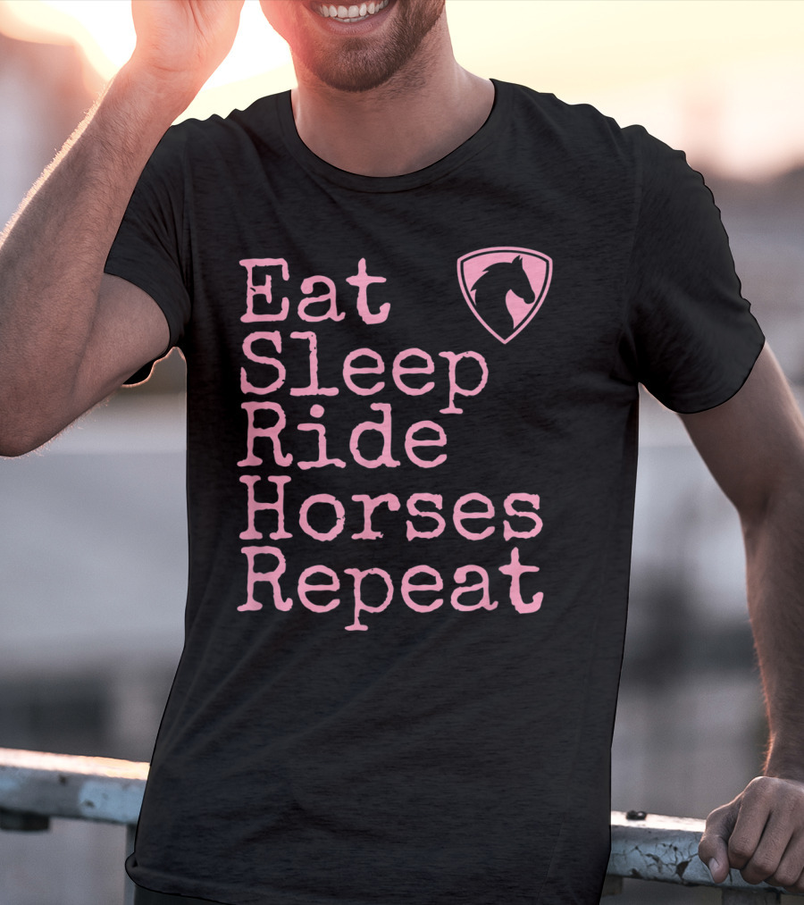 Eat Sleep Ride Horses Repeat Funny Horse Lover T-Shirt