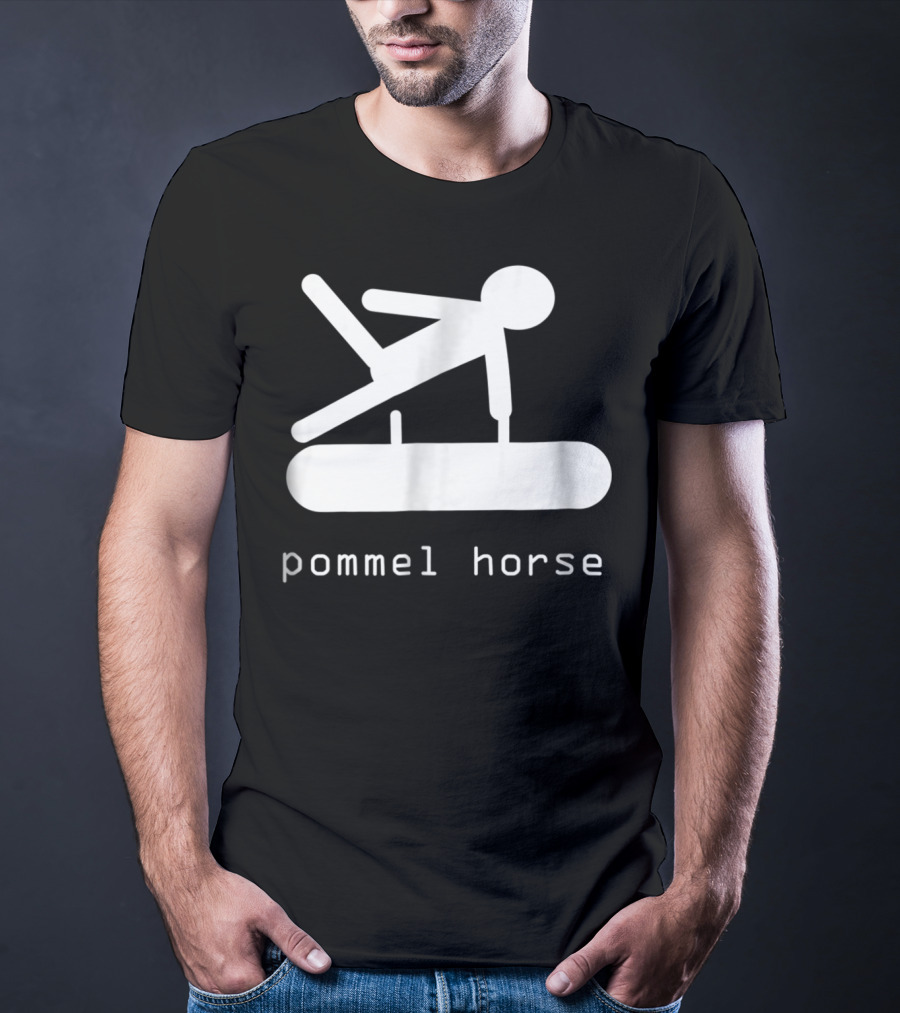 Gipsys Men Gymnastics Pommel Horse Event Stick Figure T-Shirt
