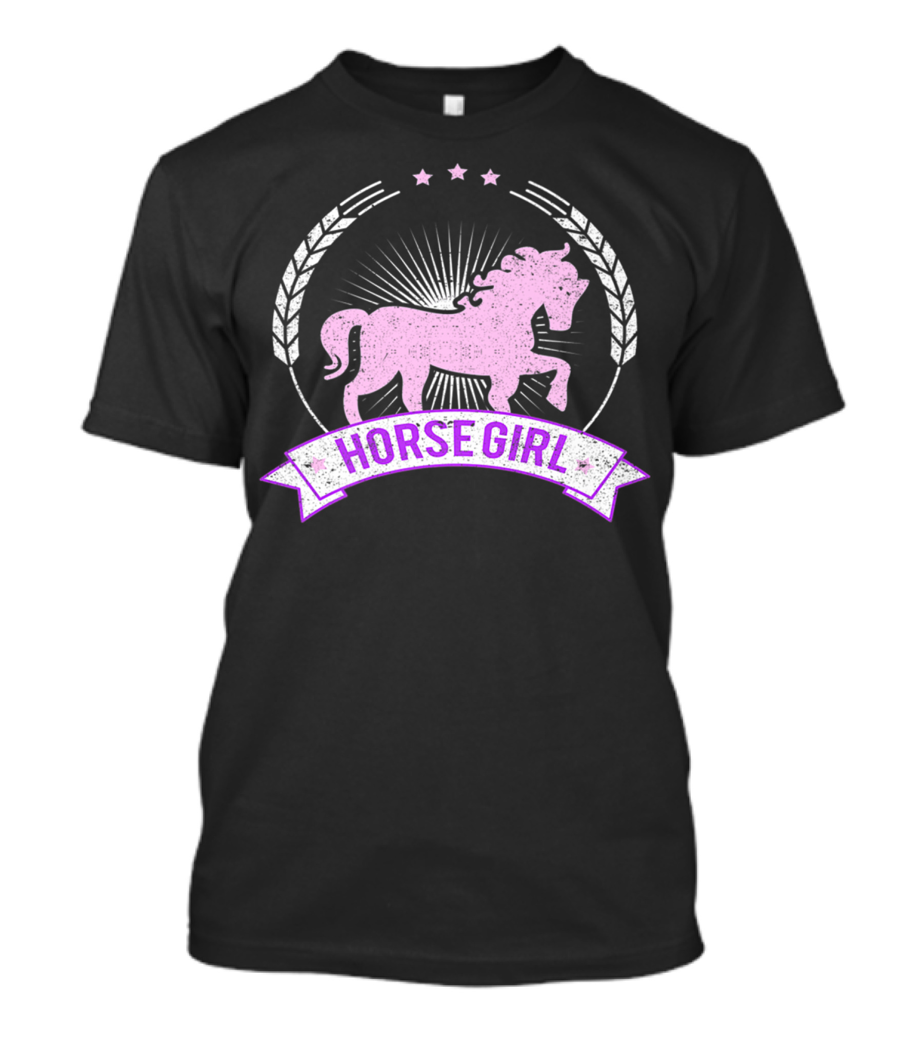 Horse Girl Equitation Riding Horse Lovers Emblem T-Shirt