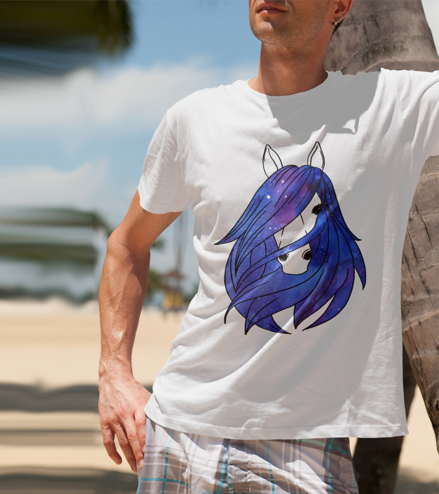 Galaxy Horse Mystical Equestrian For Girls With Starry Mane T-Shirt