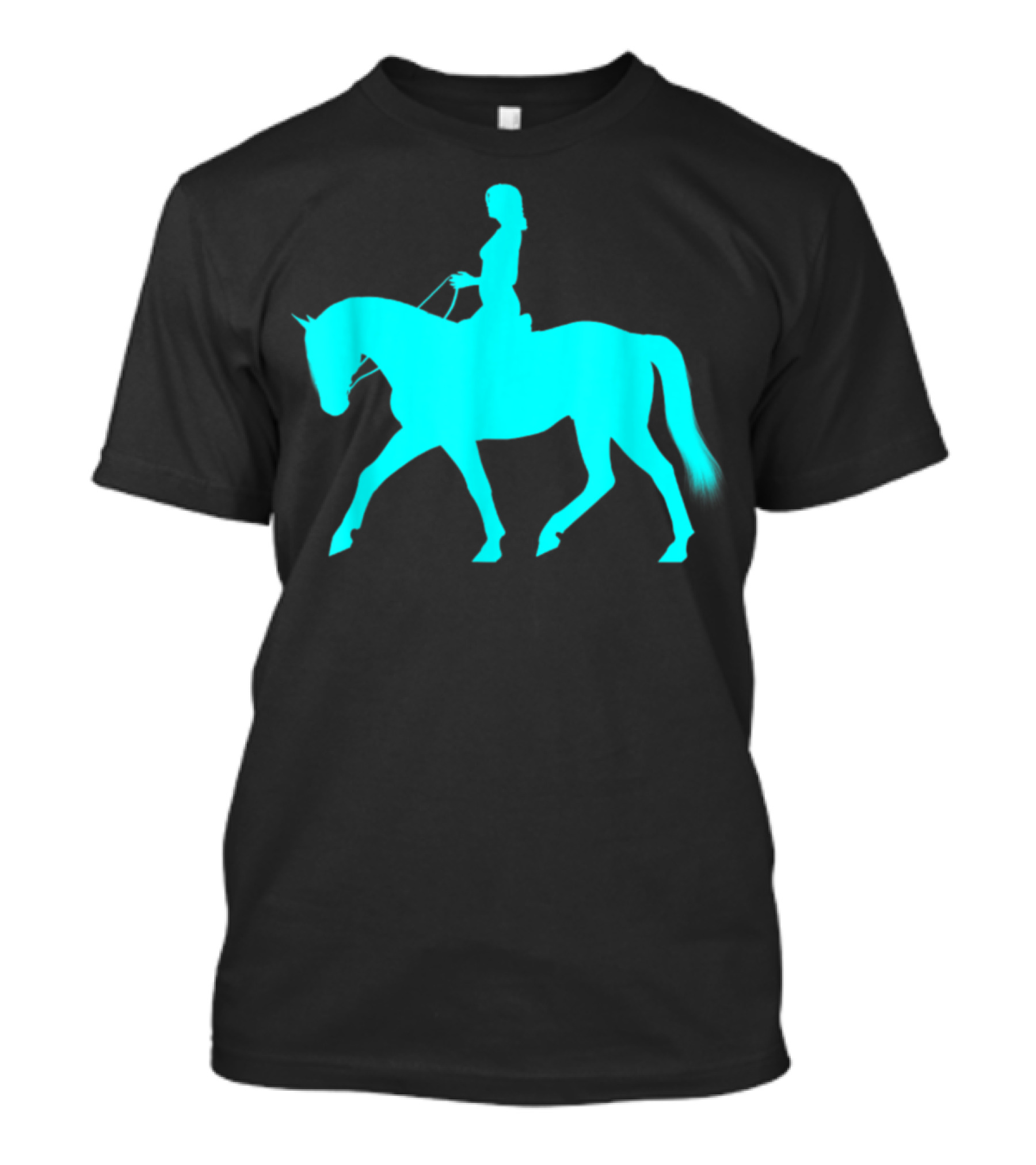 Girl Riding Horse Light Blue T-Shirt