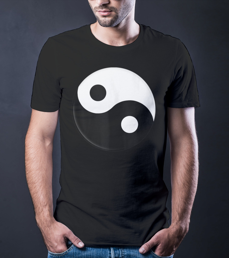 Classic Yin Yang Symbol Black White Yoga Harmony F1 T-Shirt