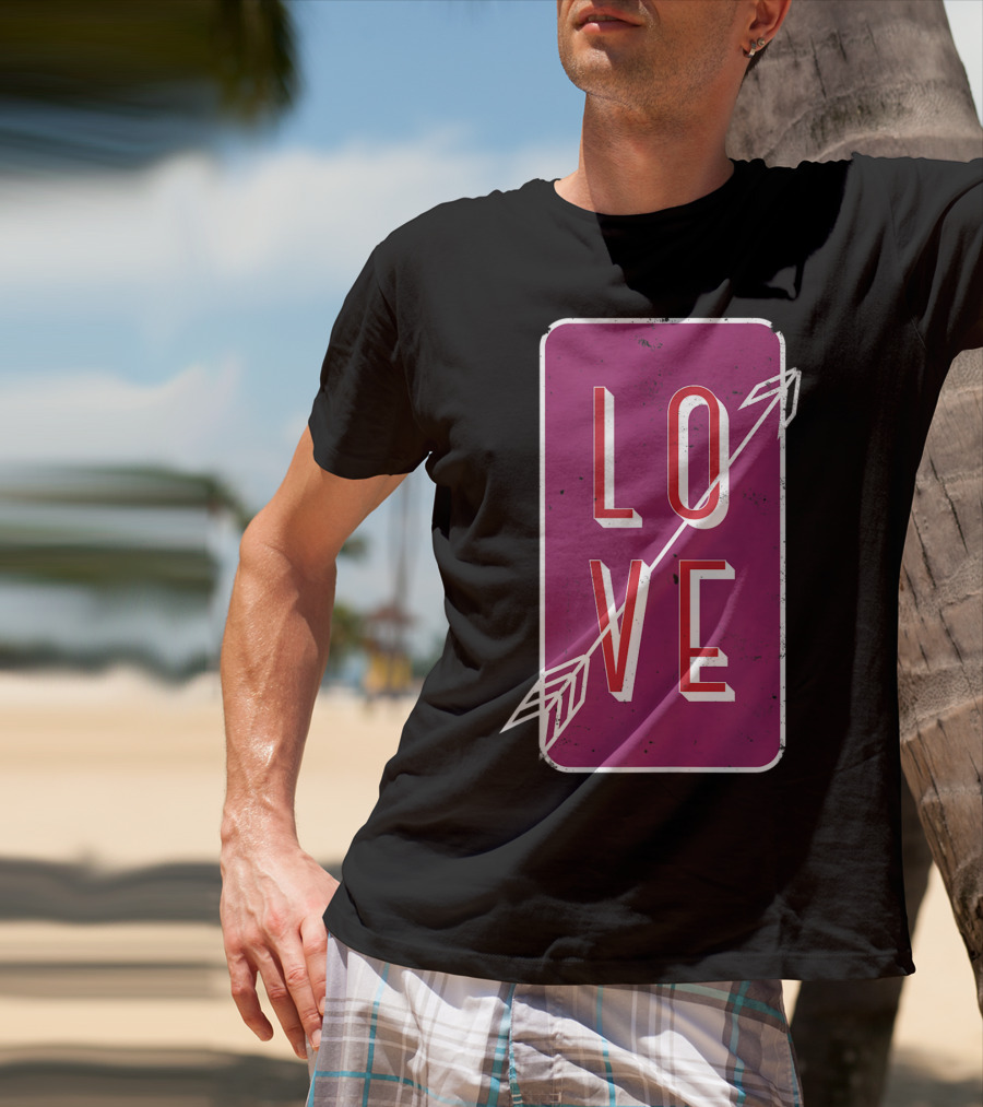 Vintage Arrow Love Classic Romantic Couple T-Shirt