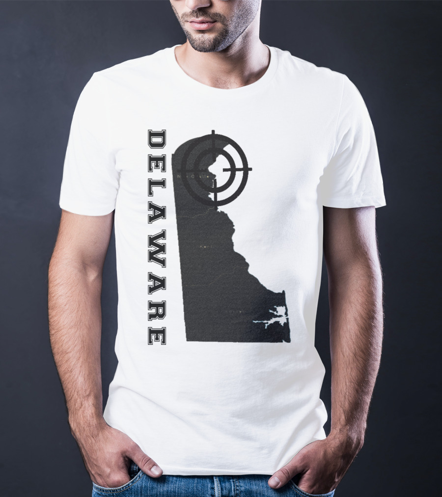 Delaware Maps Vintage Classic Style With Compass Target T-Shirt