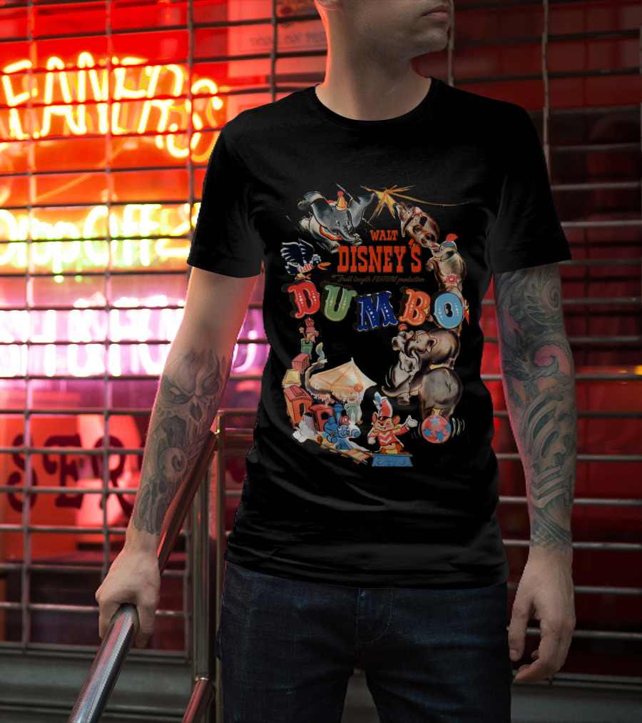 Walt Disney's Dumbo Full Length Feature Production Classic Characters T-Shirt