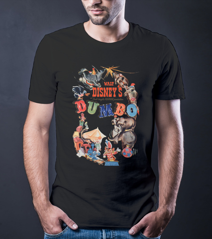 Walt Disney's Dumbo Full Length Feature Production Classic Characters T-Shirt