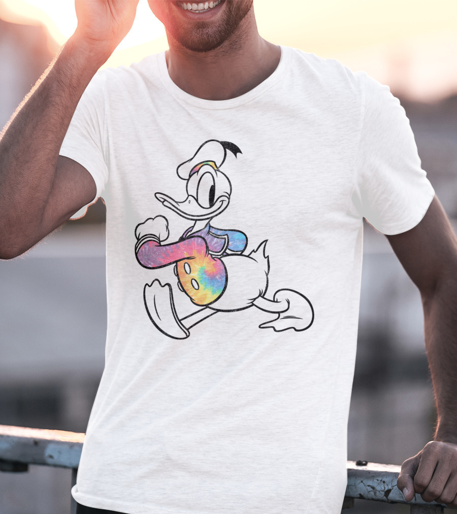 Disney Mickey And Friends Classic Donald Duck Rainbow T-Shirt