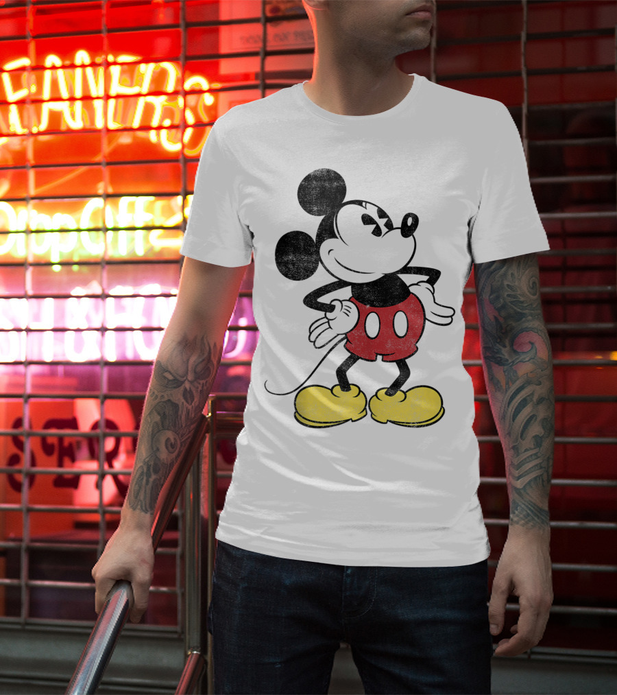 Mickey Mouse Vintage Style Disney Classic Character T-Shirt