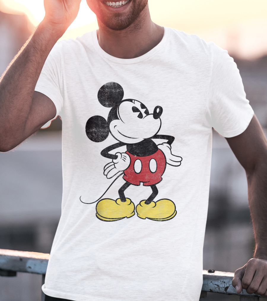 Mickey Mouse Vintage Style Disney Classic Character T-Shirt