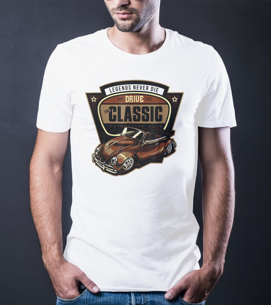Drive Legends Never Die The Classic Automotive Club T-Shirt