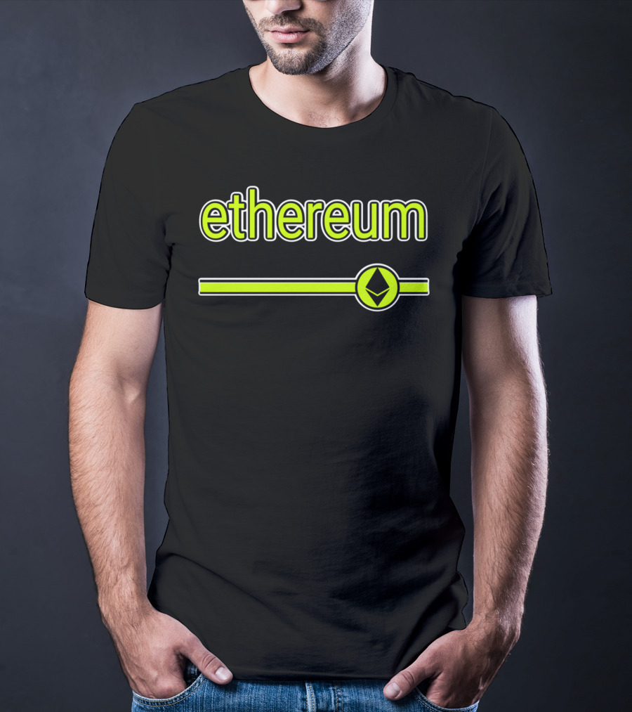 Ethereum Stripe Vintage Classic Eth Symbol Retro T-Shirt