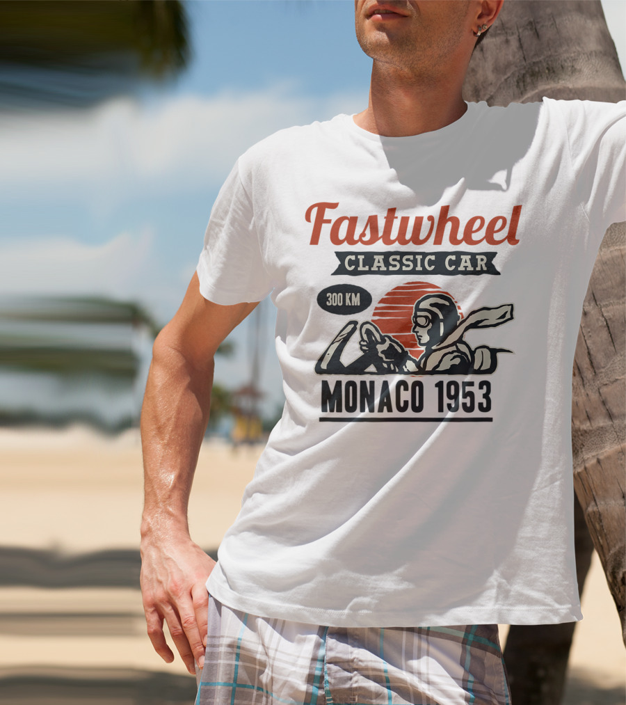 Fastwheel Classic Car Monaco 1953 300 KM T-Shirt