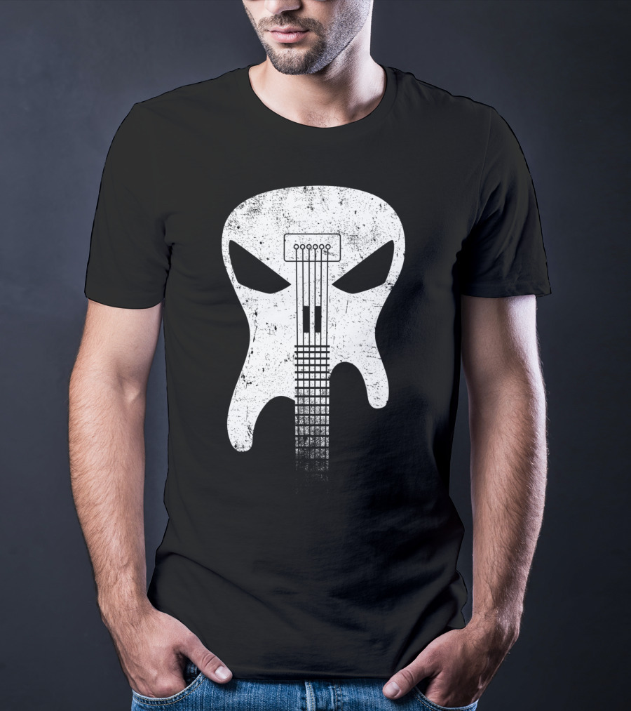 Guitar Skull Monster Classic Rock Music T-Shirt