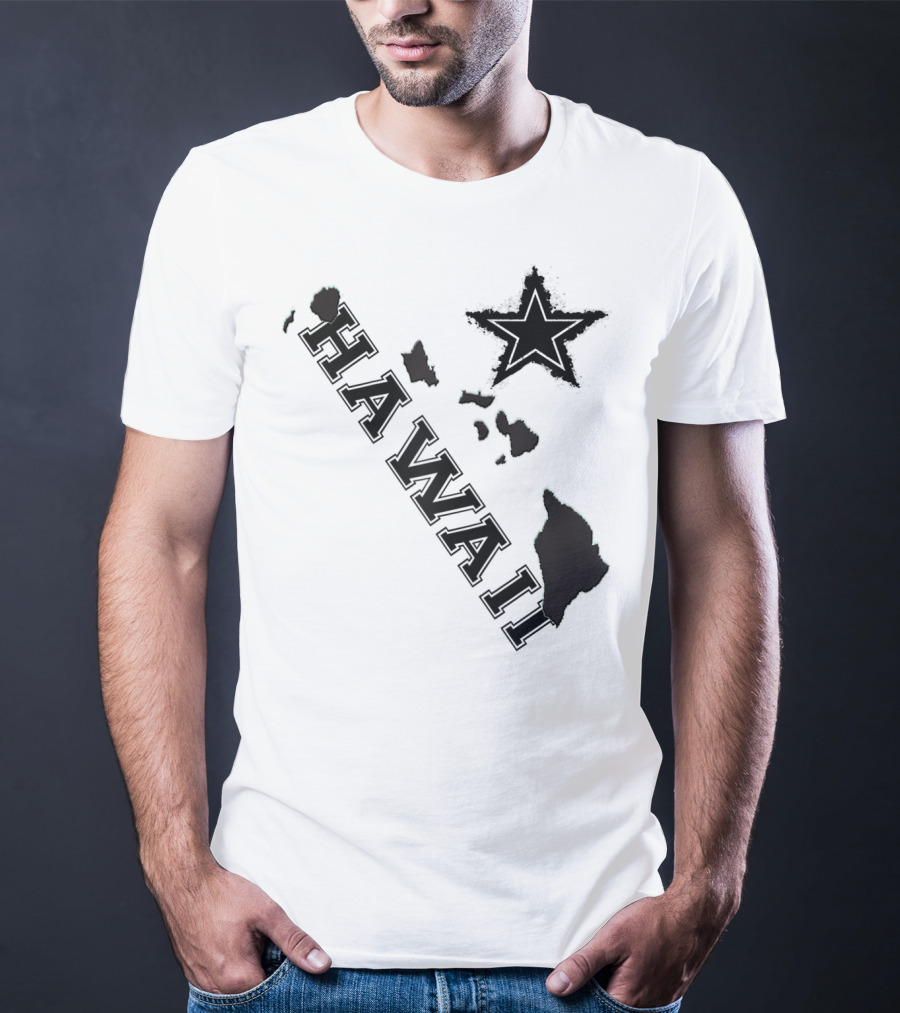 Hawaii Maps Classic Vintage Star Flair T-Shirt