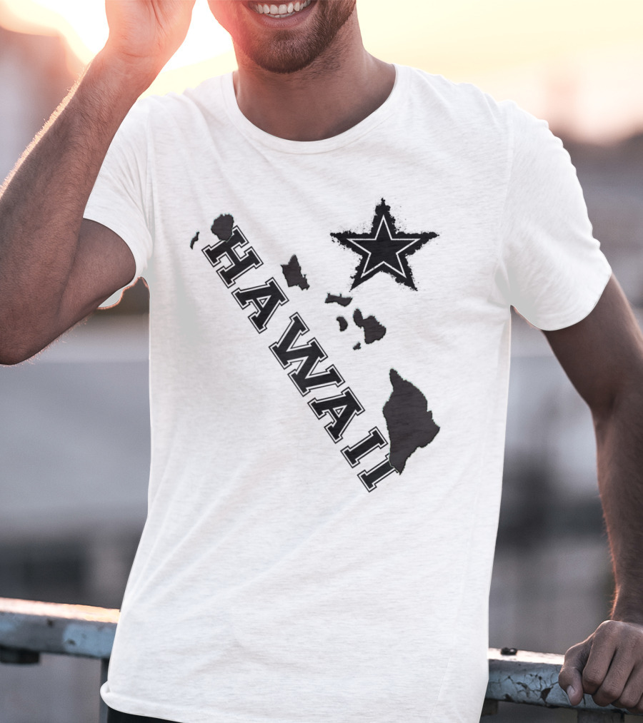 Hawaii Maps Classic Vintage Star Flair T-Shirt