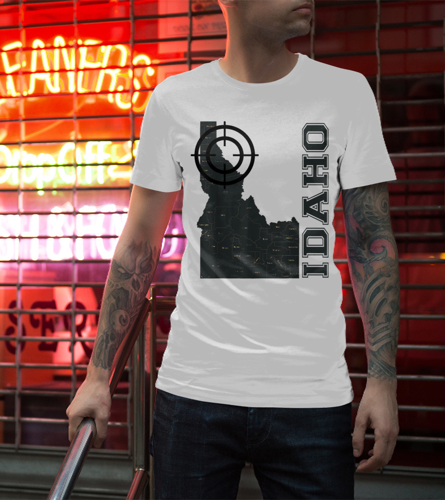 Idaho Maps Target Overlay Classic Vintage Fun T-Shirt