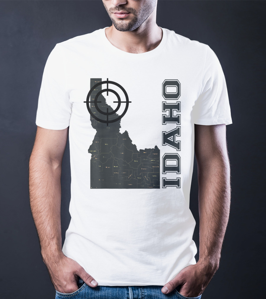 Idaho Maps Target Overlay Classic Vintage Fun T-Shirt